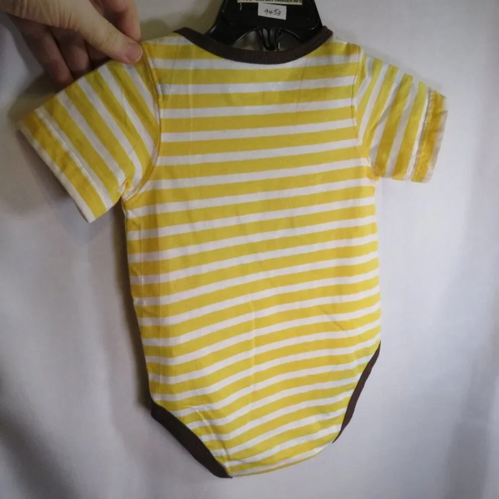 Baby Train Bodysuit Embroidered & Brown Shorts 6mts Jumping Beans 100% cotton